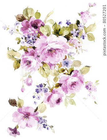 色彩豐富的花卉素材組合和設計元素 色彩豐富的花卉素材組合和設計元素 80527201