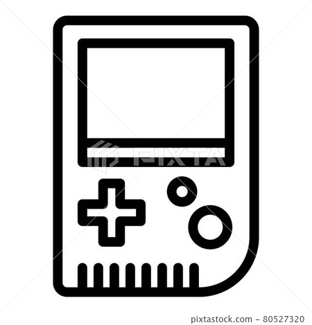 Gameboy joystick icon, outline style 80527320