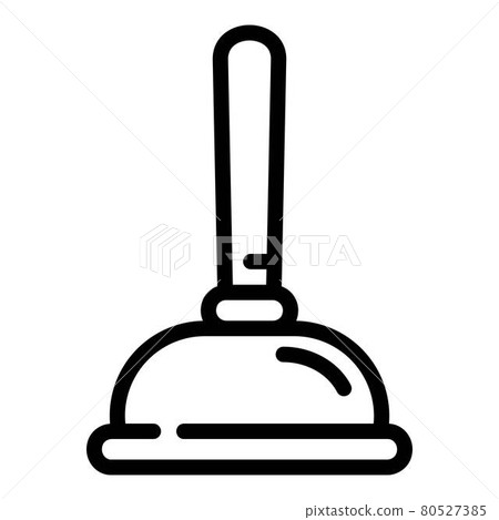 Toilet handle pump icon, outline style Toilet handle pump icon, outline style 80527385