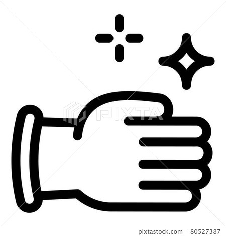 Cleaning gloves icon, outline style 80527387