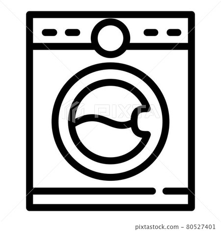 Wash machine icon, outline style Wash machine icon, outline style 80527401