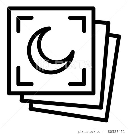 Moon photo icon, outline style Moon photo icon, outline style 80527451