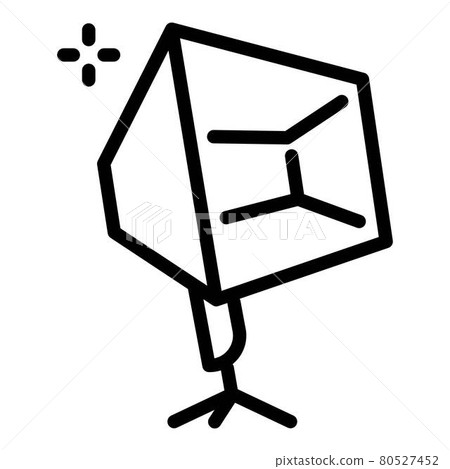 Tripod camera light icon, outline style Tripod camera light icon, outline style 80527452