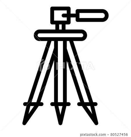 Camera tripod icon, outline style Camera tripod icon, outline style 80527456