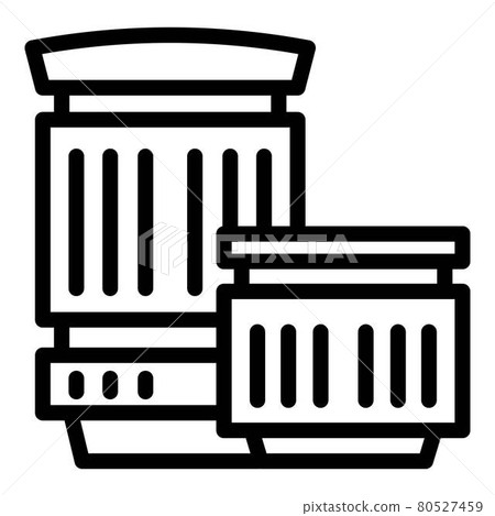 Photographer lens icon, outline style 80527459