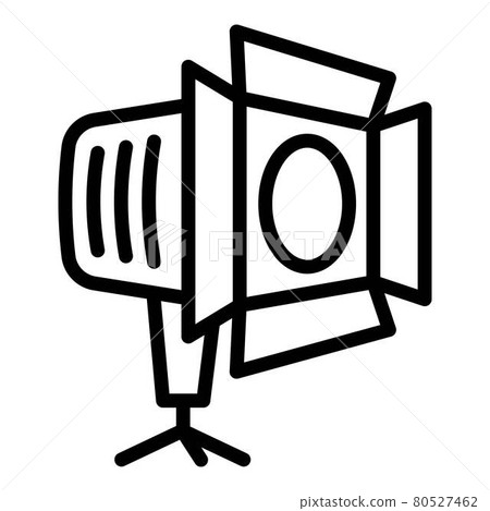 Camera studio spotlight icon, outline style 80527462
