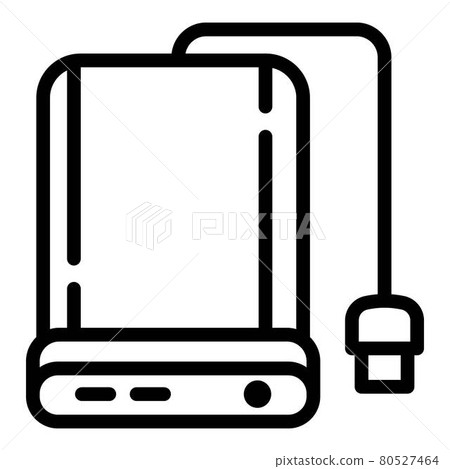 Camera power bank icon, outline style 80527464