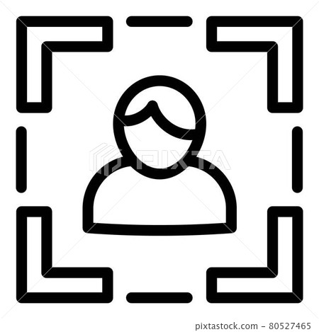 Camera autofocus icon, outline style 80527465