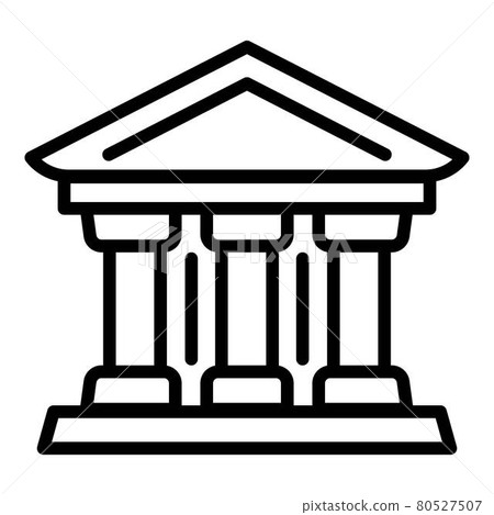 Courthouse column icon, outline style Courthouse column icon, outline style 80527507