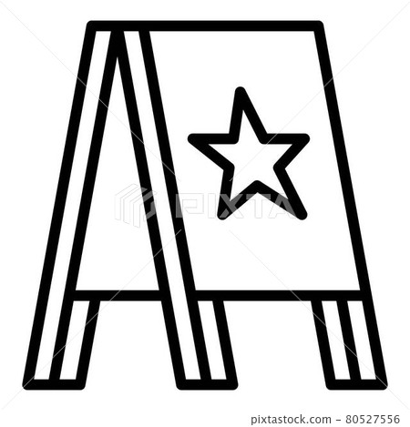 Marketing outdoor advertising icon, outline style Marketing outdoor advertising icon, outline style 80527556