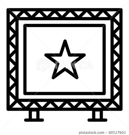 Big screen outdoor advertising icon, outline style - Stock Illustration ...