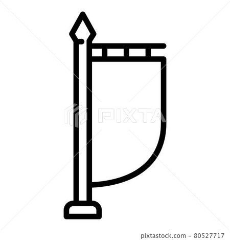 Textile outdoor advertising icon, outline style - Stock Illustration ...