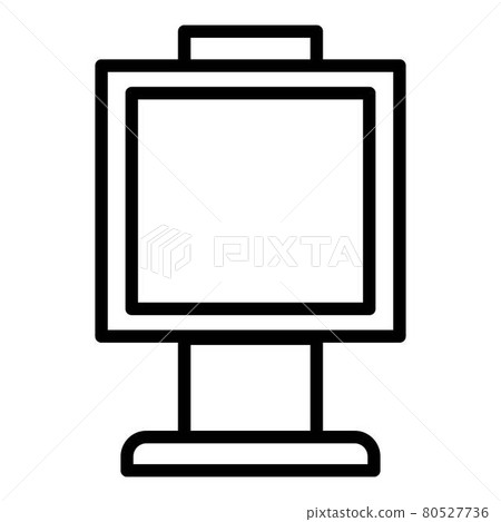 Outdoor advertising icon, outline style - Stock Illustration [80527736 ...