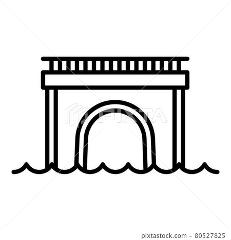 Columns bridge icon, outline style Columns bridge icon, outline style 80527825