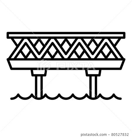 Railway bridge icon, outline style 80527832