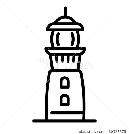 Port lighthouse icon, outline style 80527876