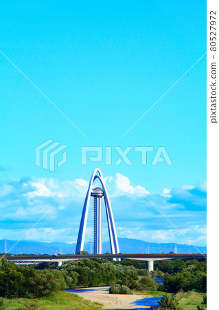 木曾川和雙拱的風景138 木曾川和雙拱的風景138 80527972