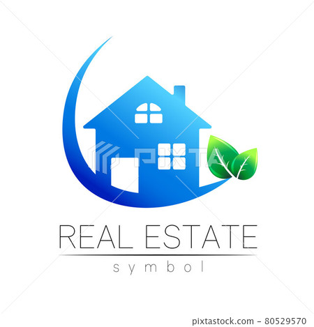 Real Estate Logo Vector Design with Branding Elements for Rent House and Logo Brand Identity . Company Sign Btanding Elements with House and Building 80529570