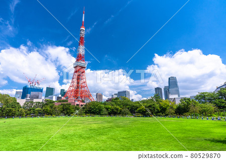 << Tokyo >> Shibakoen, Tokyo in the summer sky << Tokyo >> Shibakoen, Tokyo in the summer sky 80529870