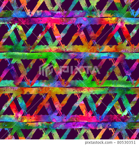 Brush Stroke Geometric Grung Pattern Seamless in Rainbow Color Background. Gunge Collage Watercolor Texture for Teen and School Kids Fabric Prints Grange Design with line Brush Stroke Geometric Grung Pattern Seamless in Rainbow Color Background. Gunge Collage Watercolor Texture for Teen and School Kids Fabric Prints Grange Design with line 80530351