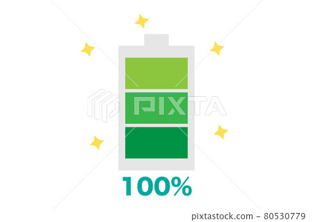 Battery level 100% Vector icon material Battery level 100% Vector icon material 80530779