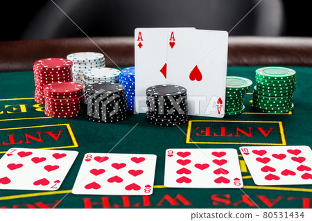 Poker play. Chips and cards Poker play. Chips and cards 80531434