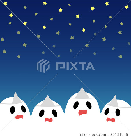 鬼背景方形星空 鬼背景方形星空 80531936