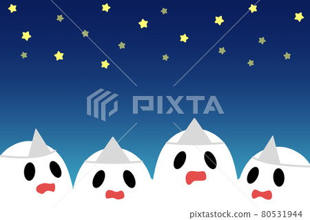 鬼背景矩形星空 鬼背景矩形星空 80531944