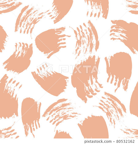 Vector colorful seamless pattern with brush strokes and dots. Pink color on white background. Hand painted grange texture. Ink geometric elements. Fashion modern style. Unusual Vector colorful seamless pattern with brush strokes and dots. Pink color on white background. Hand painted grange texture. Ink geometric elements. Fashion modern style. Unusual 80532162
