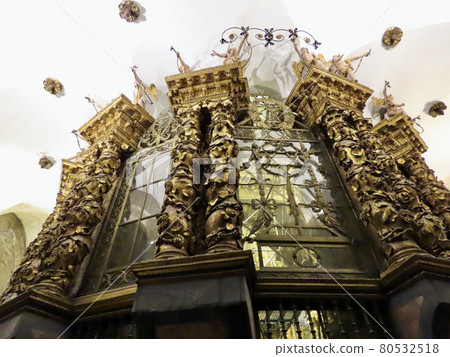 Interior decoration of the Cathedral of Santiago de Compostela, Spain Interior decoration of the Cathedral of Santiago de Compostela, Spain 80532518