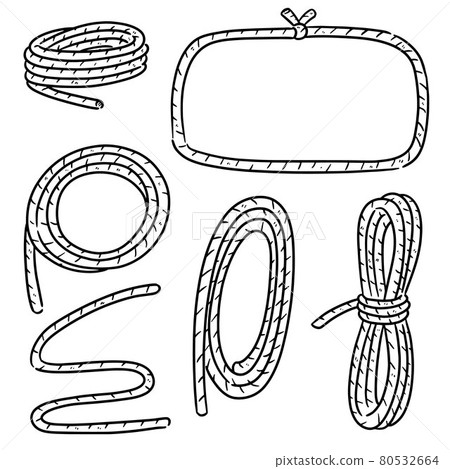 vector set of rope 80532664