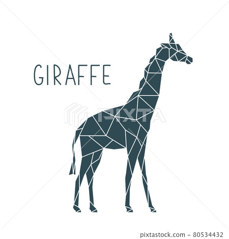 Polygonal Giraffe illustration. 80534432