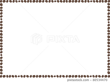 咖啡豆框插畫素材 80534470