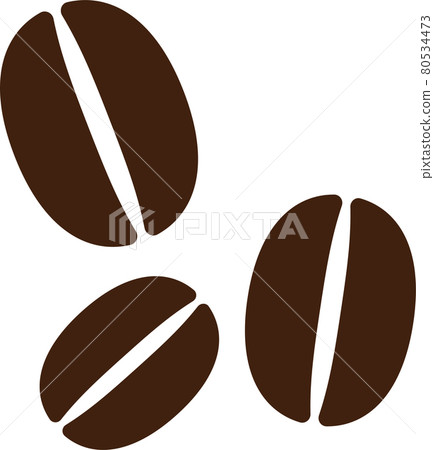 咖啡豆的插畫素材 80534473