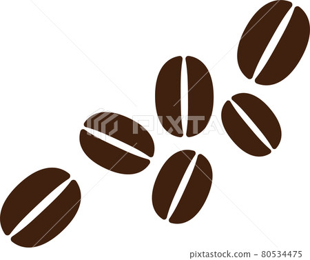 Illustration material of coffee beans 80534475