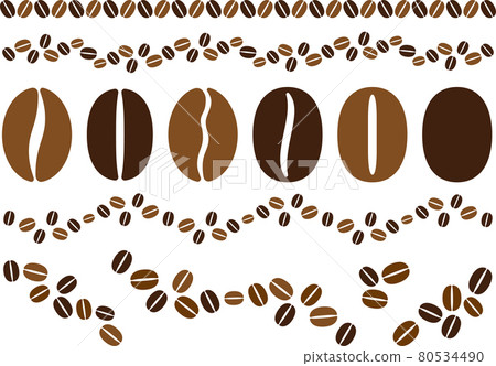 Illustration material collection of coffee beans 80534490
