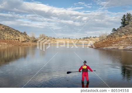 winter stand up paddling in Colorado winter stand up paddling in Colorado 80534558