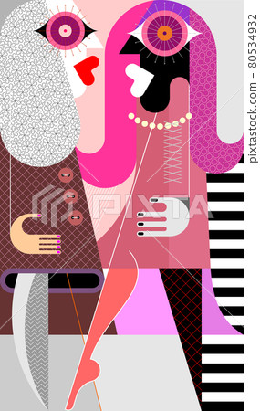 Two Fashionable Women 80534932