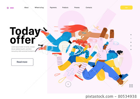 Discounts, sale, promotion, web template. Flat vector Discounts, sale, promotion, web template. Flat vector 80534938