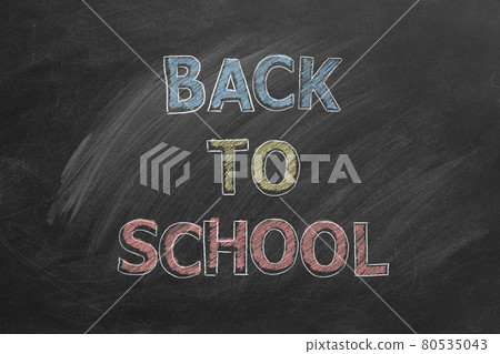 Back to School. Illustration on blackboard. Back to School. Illustration on blackboard. 80535043
