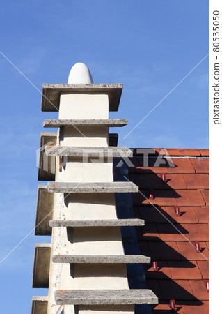 Typical stepped gable in Vercors, France 80535050