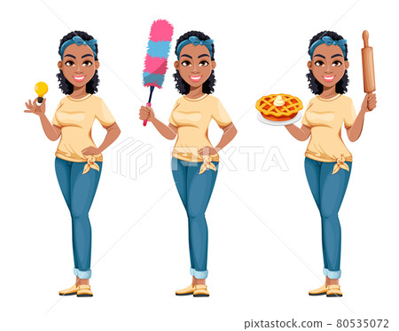 Pretty African American housewife 80535072