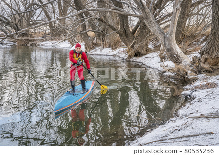 winter stand up paddling winter stand up paddling 80535236