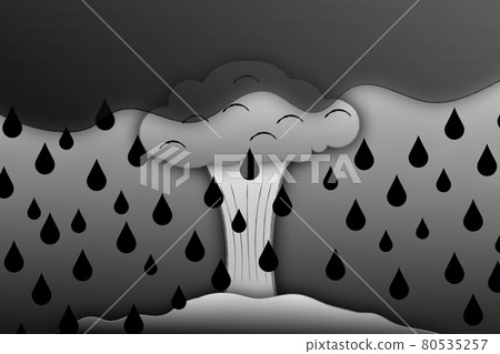 Black rain from an atomic bomb 80535257