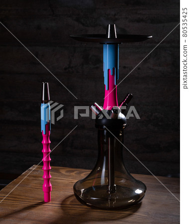 part of the hookah, modern design, on a background. part of the hookah, modern design, on a background. 80535425