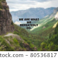 Inspirational quote by Aristotle. We are what we repeatedly do. 80536817