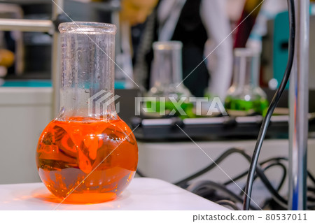 Laboratory equipment - magnetic mixer with moving stir bar for mixing liquid 80537011