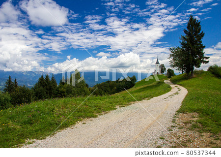 Saint primoz church in Jamnik village in Slovenia Saint primoz church in Jamnik village in Slovenia 80537344
