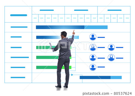 Businessman in project management concept 80537624