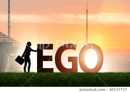 Concept of ego with businesswoman 80537737